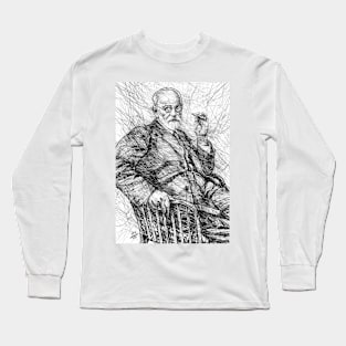 SIGMUND FREUD pencil portrait .1 Long Sleeve T-Shirt